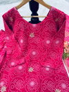 Krishi Bandhani Printed Georgette Sharara Readymade Suits Wholesale Price In Surat
